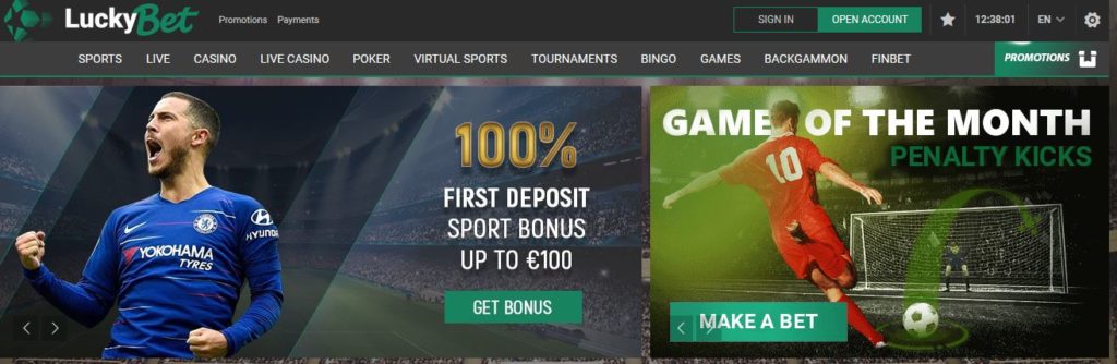 Luckybet Webseite