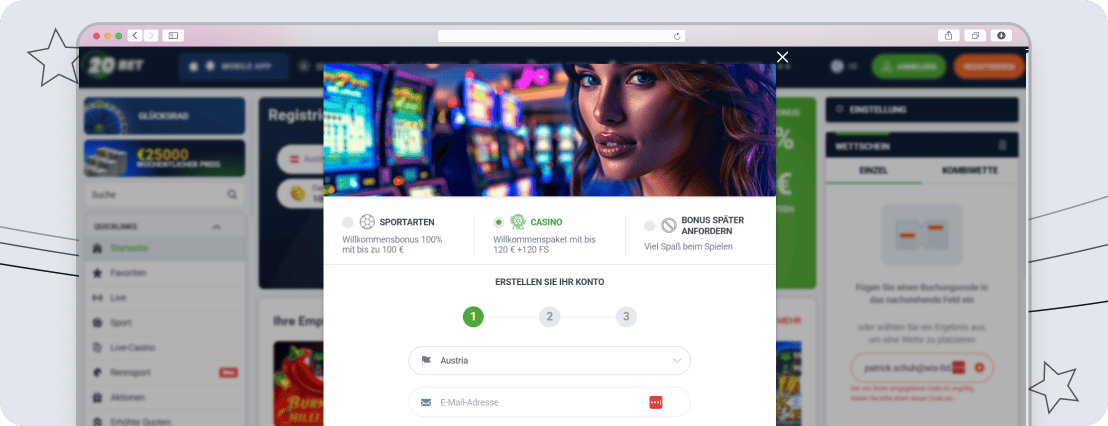 Online Casino Bonus aktivieren