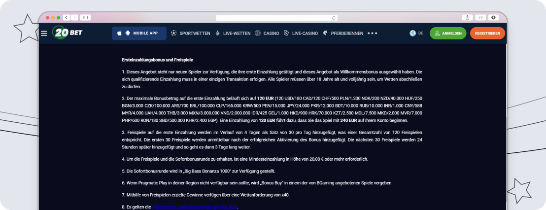 Online Casino Bonus aktivieren