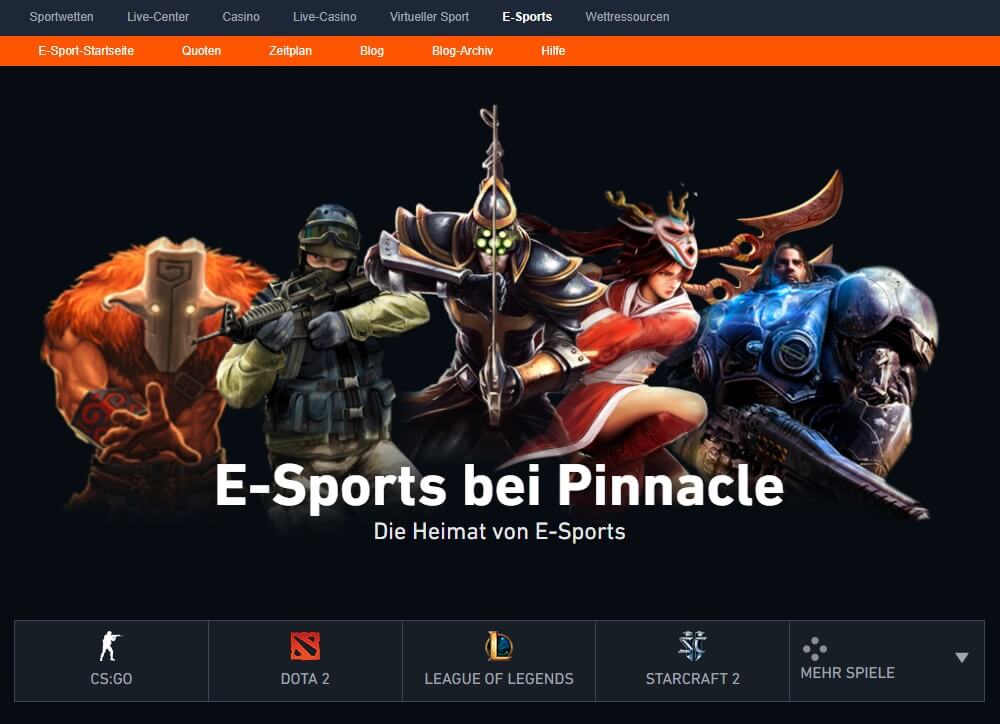 E-Sports bei Pinnacle