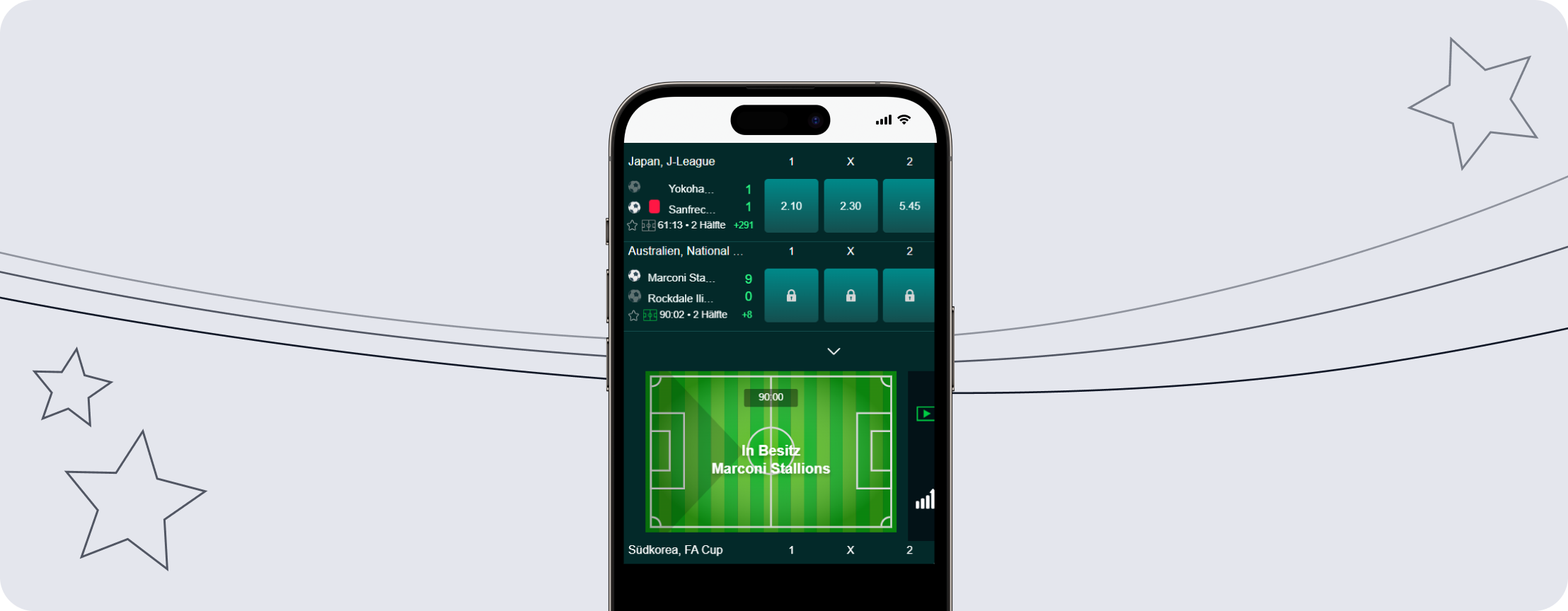 Sportwetten auf dem Handy bei Play.io
