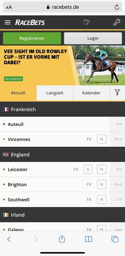 Racebets Mobile App