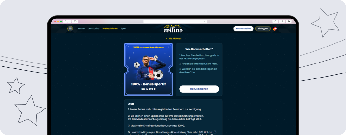 Sportbonus Rollino Casino