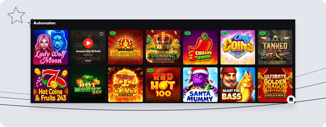 Online Slots in der Übersicht.