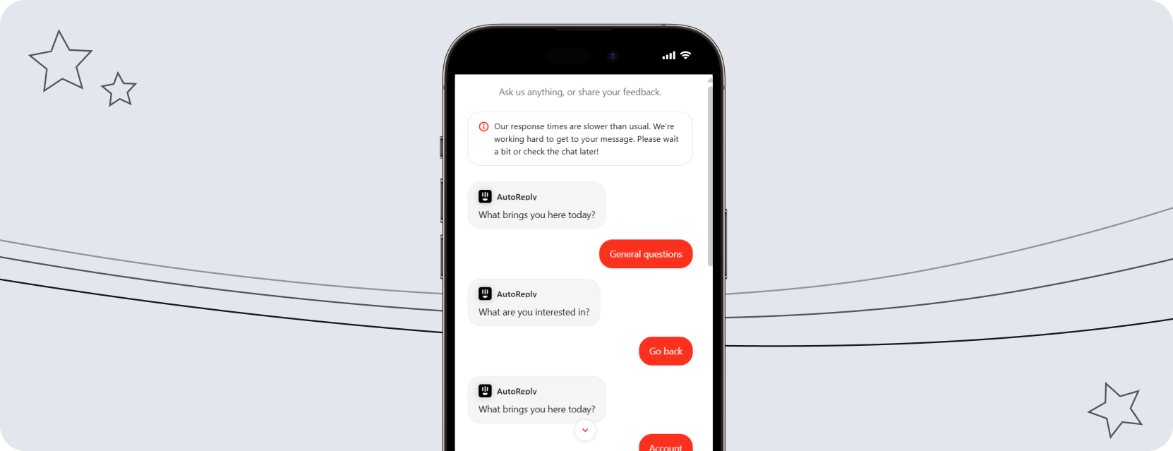 Screenshot einer Konversation mit einem Chatbot auf Englisch.