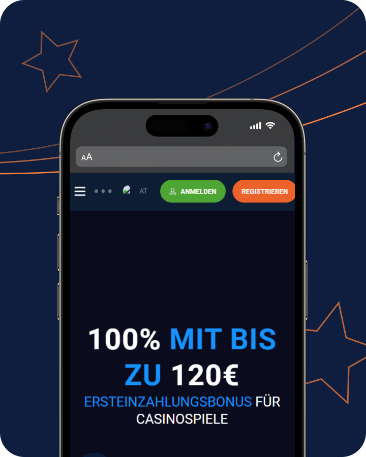 Screenshot des Willkommensbonus in der 20Bet-App