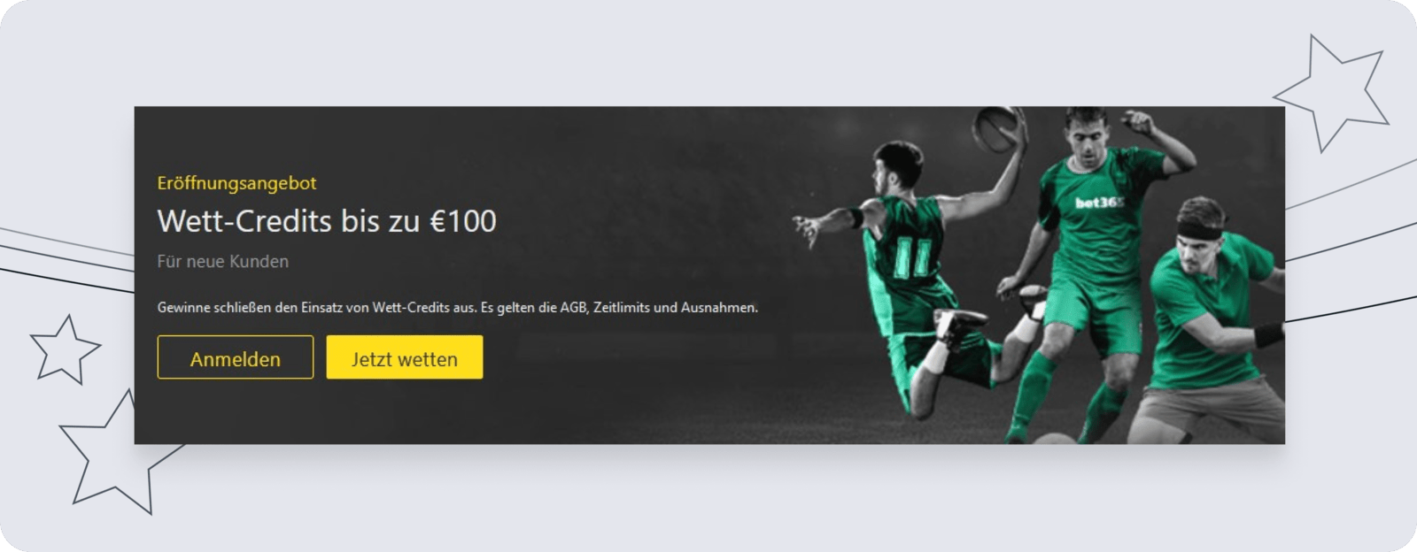 Screenshot des Willkommensangebots für Schweizer Neukunden bei bet365