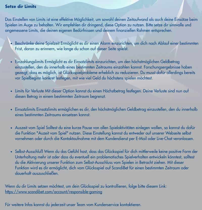 Scandibet Erfahrung -Limits 