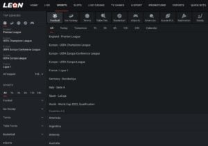 Leonbet Sportwetten Wettarten