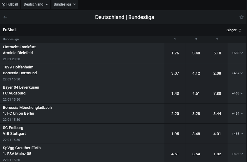 Slott Bundesliga Wetten