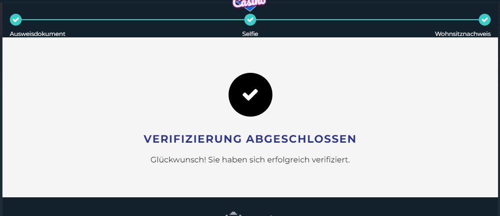 Verifizierung erfolgreich