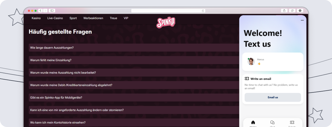 Spinko Support