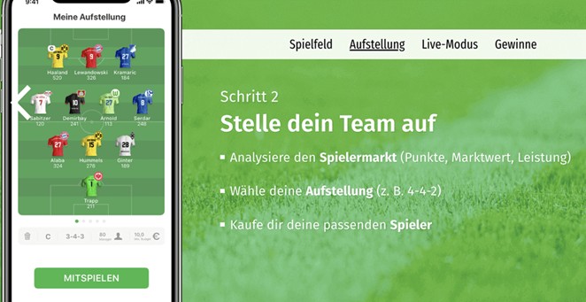 Spitch Fußballaufstellung
