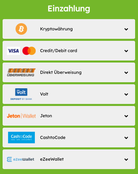 Einzahlung bei Uberlucky