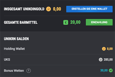 Unikrn Erfahrungen – Bonusumsatz