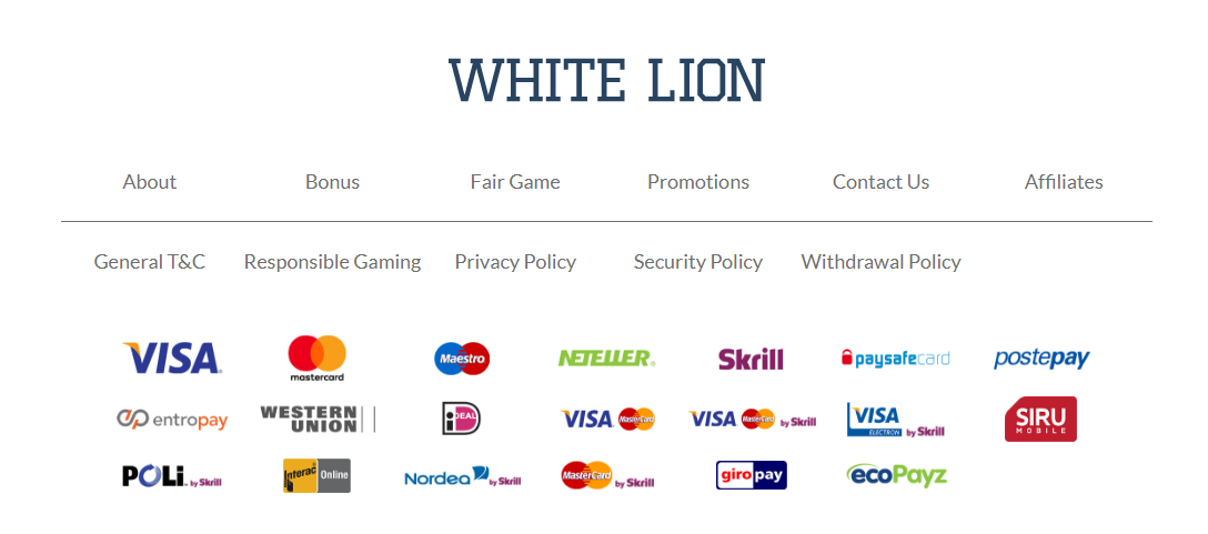 White Lion Zahlungsmittel