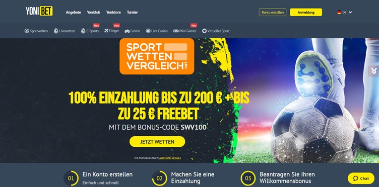 Yonibet Einzahlungsbonus