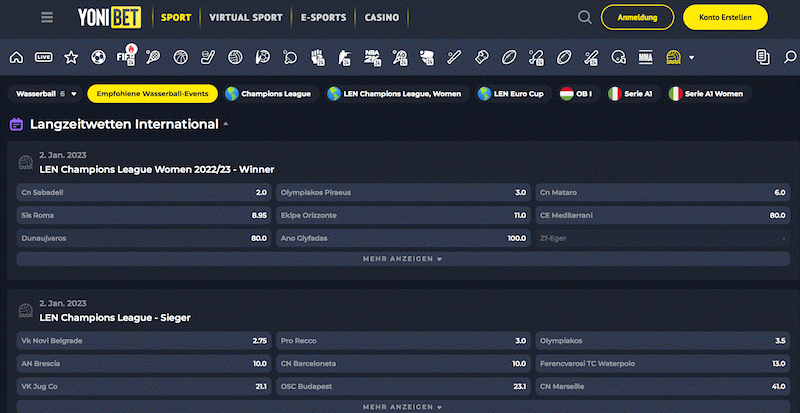 Yonibet Sportwetten