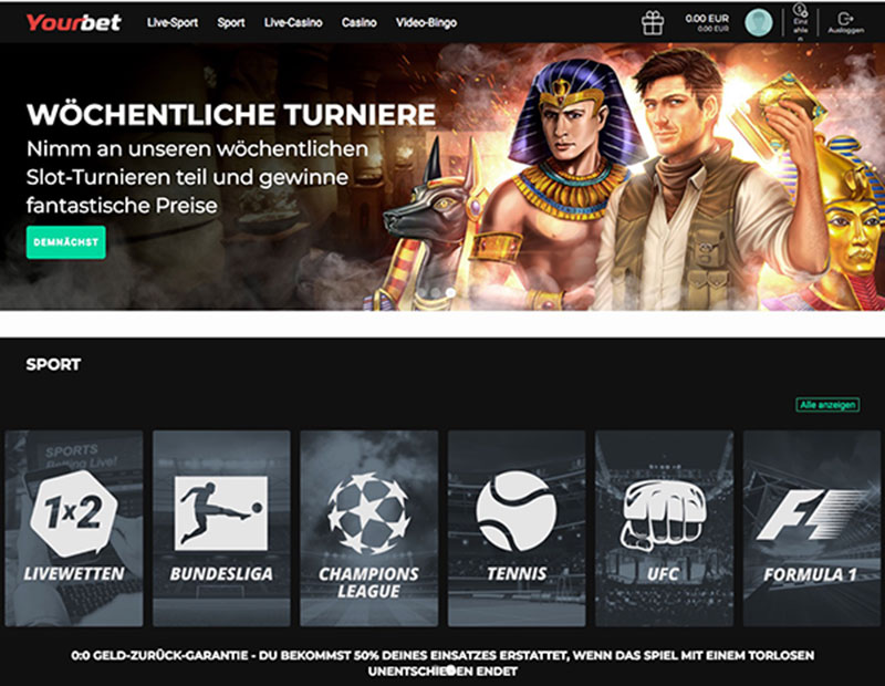 Yourbet Sportwetten Erfahrungen – Bedienung & Design