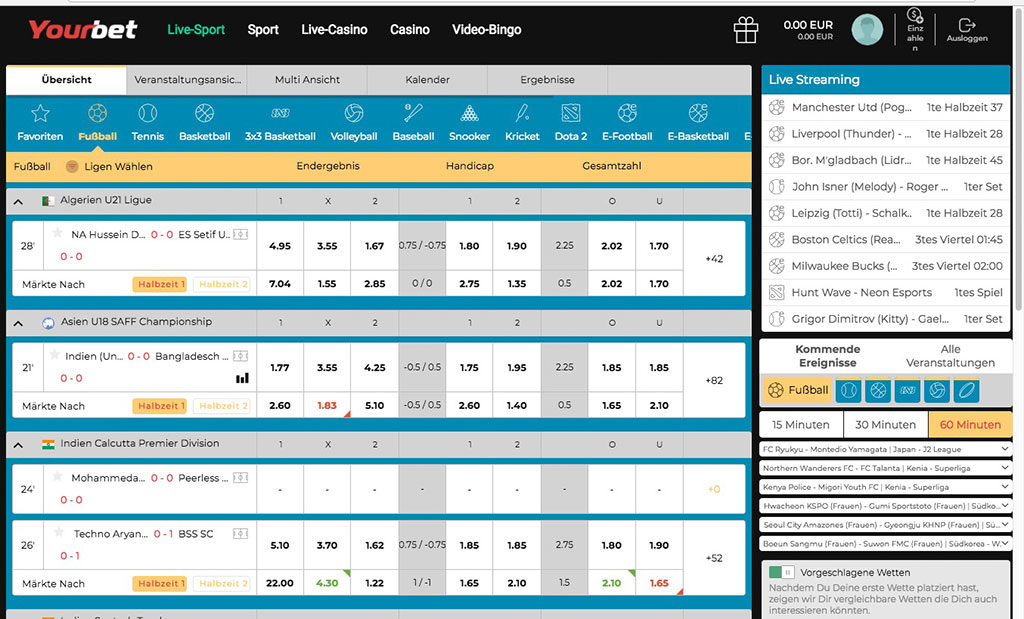 Yourbet Sportwetten Erfahrungen – Livewetten