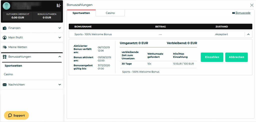 Yourbet Sportwetten Erfahrungen Bonusübersicht