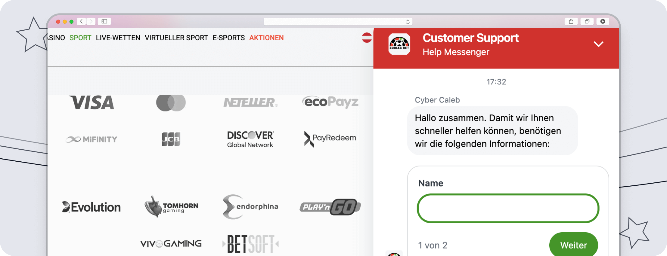 Zodiacbet Kundenservice