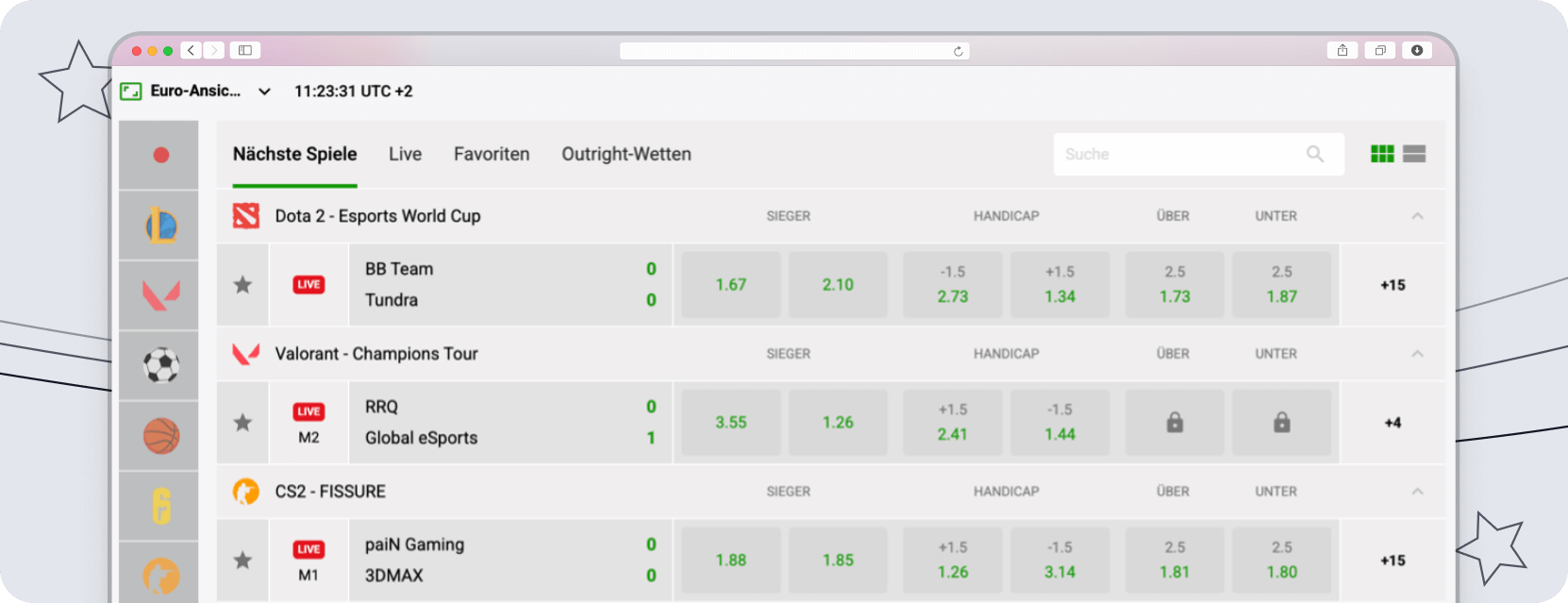 Zodiacbet Wettangebot 3