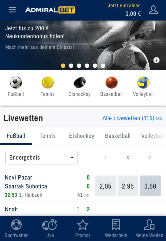 Mobile Ansicht von ADMIRALBET
