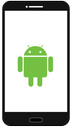 Android-Handy mit Logo