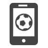 Fußball auf Smartphone Icon