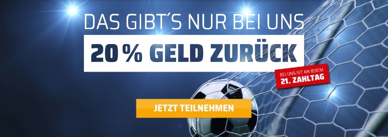 Cashback-Bonus von Bet3000