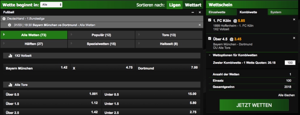 bet90 Wettarten