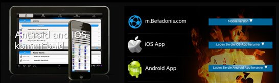 BetAdonis Mobile (Quelle: BetAdonis)