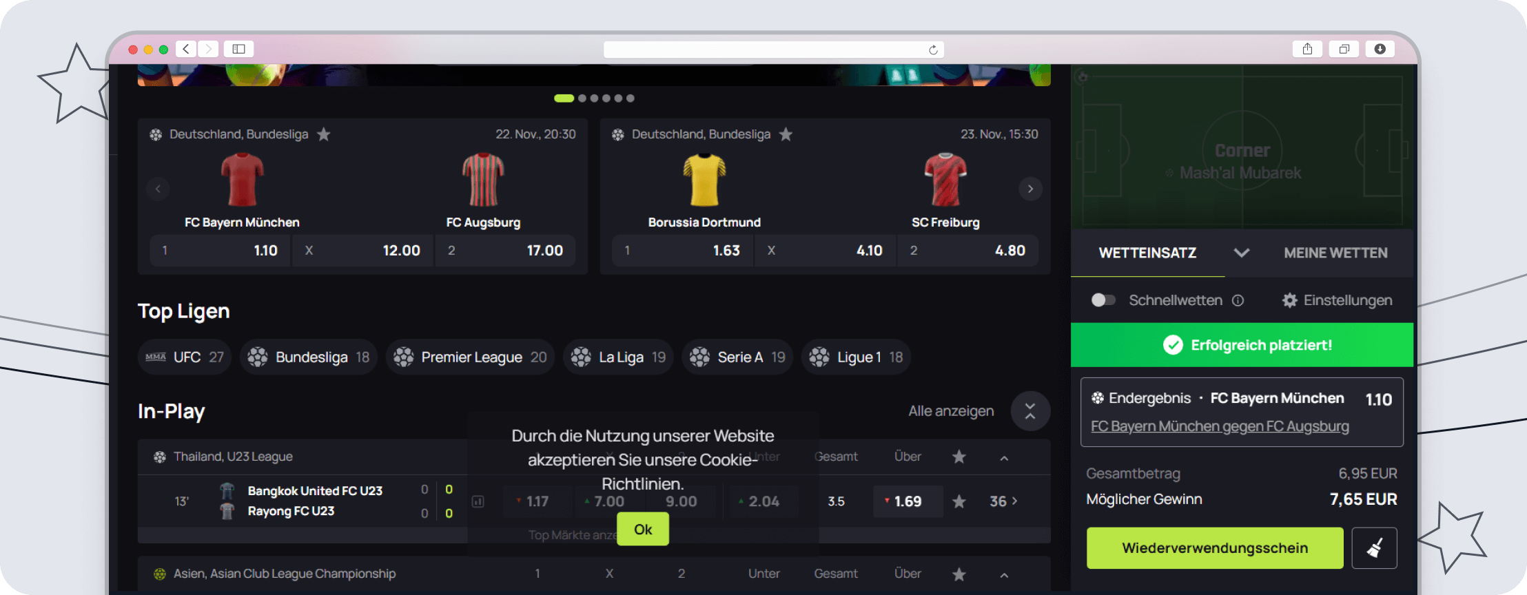 betandplay Bedienung und Design