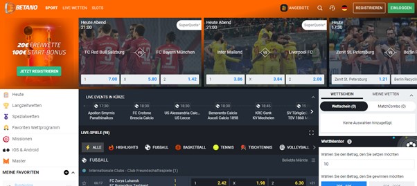 betano screenshot