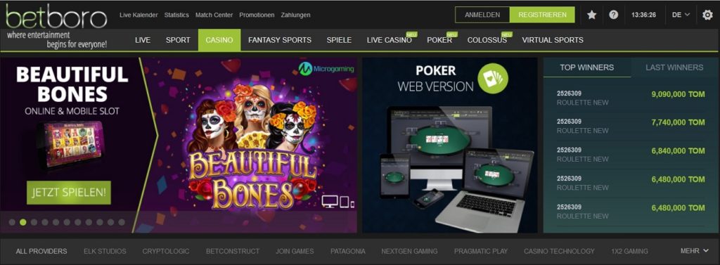 Betboro Casino Website