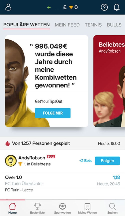 BetBull Sportwetten Erfahrungen – Bedienung und Design