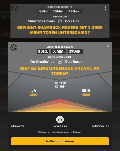 Betfair Beat the Drop – Nächste Frage aussuchen