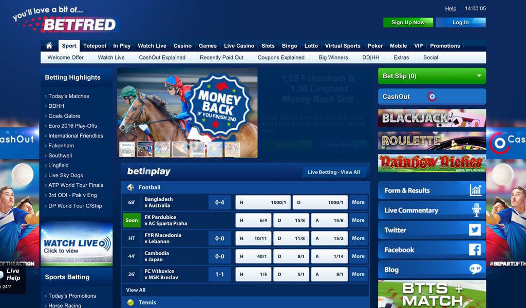 Betfred Webseite (Quelle: Betfred)