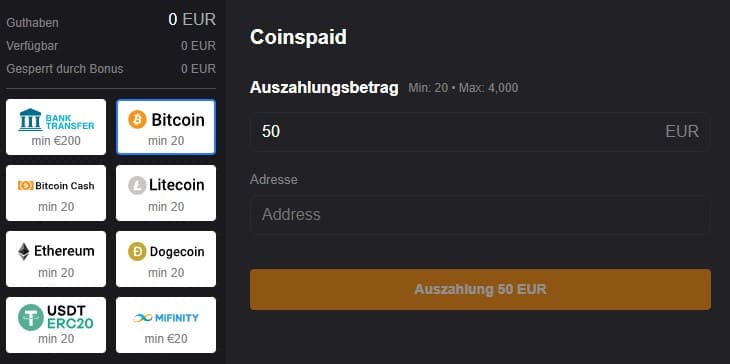 Auszahlungsmethoden von BetHeat Sportwetten