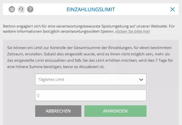 Betiton Sportwetten Erfahrungen – Limit