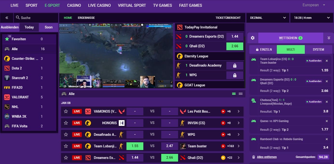 eSports von BetPlays