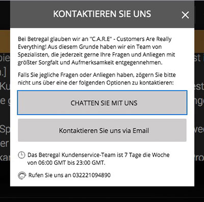 Betregal Sportwetten Erfahrungen – Service und Support