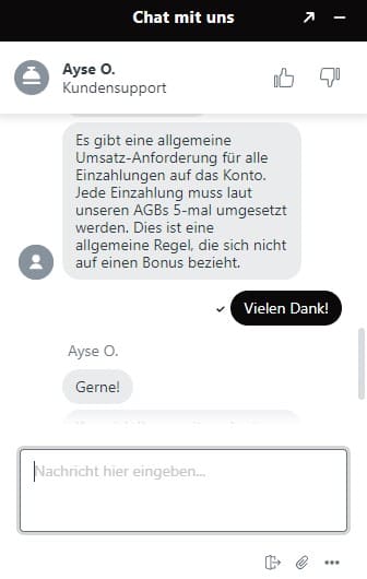 Live-Chat von Betrophy