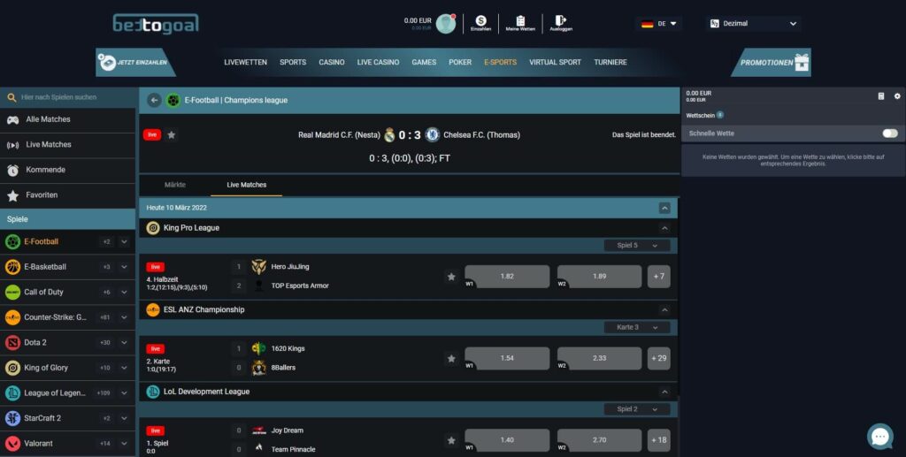 eSports von bettogoal