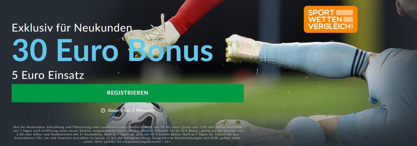 Exklusiver 30 Euro Bonus bei BetVictor