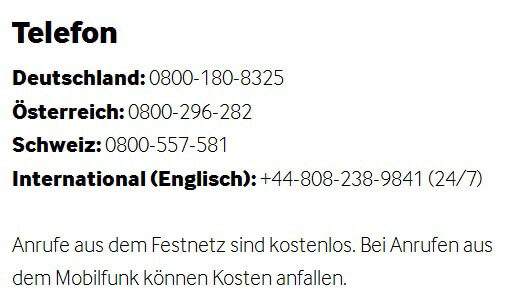 Der Telefonsupport bei Betway ist kostenlos!