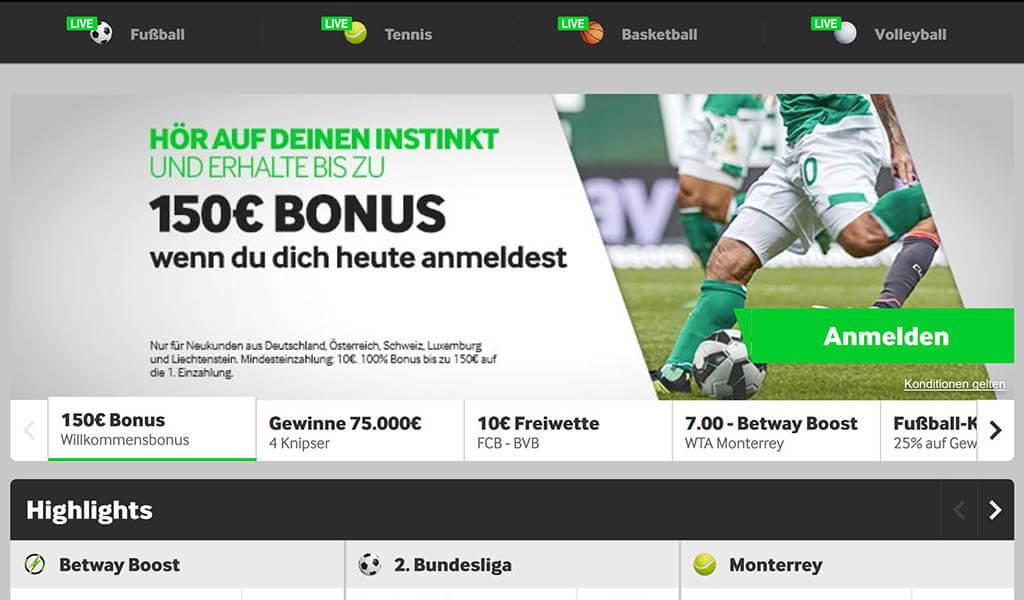 betway Startseite