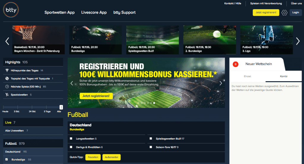 Btty Sportwetten – Erfahrungen und Bewertung 2018