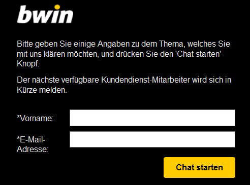 bwin Live Chat Support